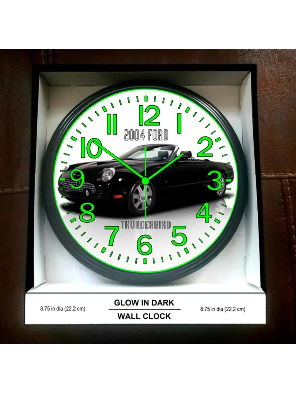 2004 Ford Thunderbird Glow In The Dark Wall Clock New!